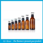 European Design Amber Essential Oil Glass Bottle