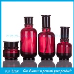 New Item 30ml,50ml,150ml,180ml Colored Glass Lotion Bottles and 50g Glass Cream Jar