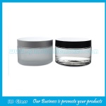 200g Clear Frost Round Glass Cosmetic Jar With Lid