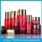 20ml,30ml,80ml,100ml,120ml Red Glass Lotion Bottles and 20g,30g,50g Glass Cream Jar