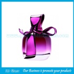 50ml Purple Perfume Glass Bottle With Bowknot Cap