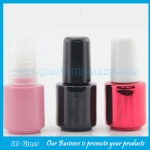 Round Glass Nail Polish Bottle With Cap and Brush