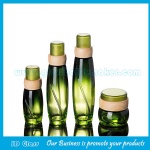 Hot Items 40ml,100ml,120ml High Quality Glass Lotion Bottles And 50g Glass Cosmetic Jar With Wood Cap For Skincare