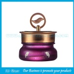 45g Purple Color Painting Glass Cosmetic Jar With Lid