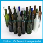 Clear, Frost,Green,Blue,Amber Wine Glass Bottles