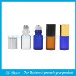 1ml,2ml,3ml,5ml,10ml Clear,Amber,Blue Perfume Roll On Bottles With Cap and Roller