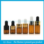 1ml,2ml,3ml Amber Round Glass Dropper Bottles