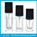 20ml,30ml,40ml Clear Square Glass Bottles For Liquid Foundation