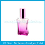 30ml,50ml,100ml Flat Color Painting Glass Perfume Bottle With Silver Cap and Sprayer