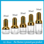 20ml,30ml.50ml High Quality Clear Essence Glass Bottles With Press Droppers