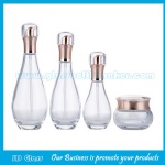New Items 40ml,100ml,120ml Clear Glass Lotion Bottles And 50g Glass Cosmetic Jar For Skincare