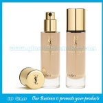 30ml Hot Selling Clear Round Glass Liquid Foundation Bottle With Cap and Pump