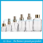 15ml-200ml Clear Sloping Shoulder Glass Lotion Bottles With Caps and Pumps