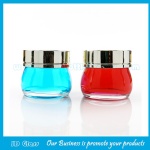100g Clear New Model Glass Cosmetic Jar With Silver Lid