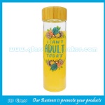 500ml Hot Selling Clear Water Glass Bottle With Bamboo Cap