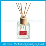 150ml Clear Aroma Diffuser Glass Bottle With Wood Cork And Rattan