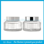 100g Clear Sloping Shoulder Glass Cosmetic Jar With Lid