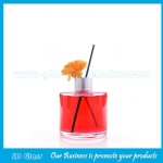 200ml Clear Round Glass Fragrance Bottle With Silver Cap