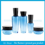 新款120ml,40ml,50g,30g蓝色喷涂玻璃乳液瓶和膏霜瓶