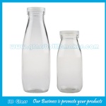 200ml,250ml,500ml透明玻璃牛奶瓶和配套盖子