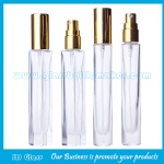 10ml Clear Rectangle and Round Perfume Glass Bottles and Gold Sprayers And Caps
