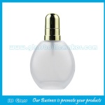 50ml Round Frost Glass Lotion Bottle With Gold Lotion Pump and Gold Cap