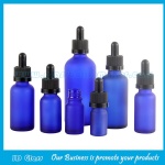 5ml-100ml Blue Frost Essential Oil Glass Bottles And Black Droppers