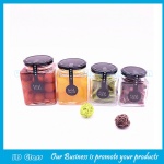 Clear Square Glass Jam Jars With Lids