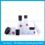 High Quality Opal White Glass Lotion Bottles For Herbal Skincare and Glass Cream Jar