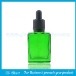 30ml Flat Square Electronic Cigarette Oil Glass Bottle With Dropper